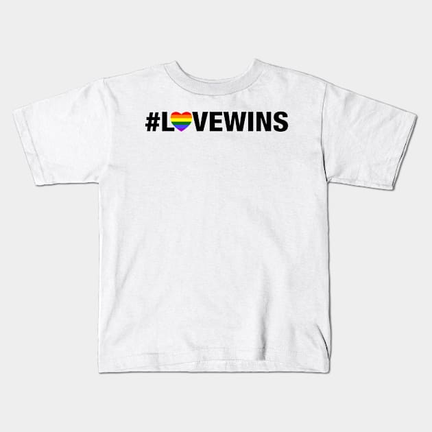 Love Wins Kids T-Shirt by fishbiscuit